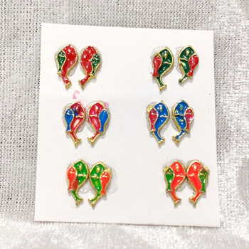 Meenakari Matsyakar Kundal, Set of 6