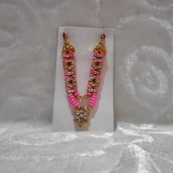 Moti Diamond Mala - Pink