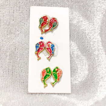 Meenakari Matsyakar Kundal, Set of 3