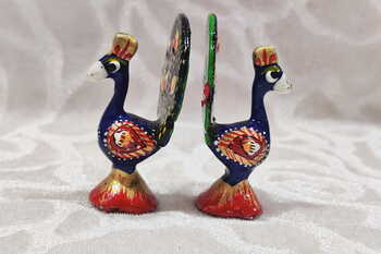 Pair of Meenakari Peacock Jodi