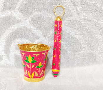 Holi Special Minakri Bucket Pichkari Set, Yellow