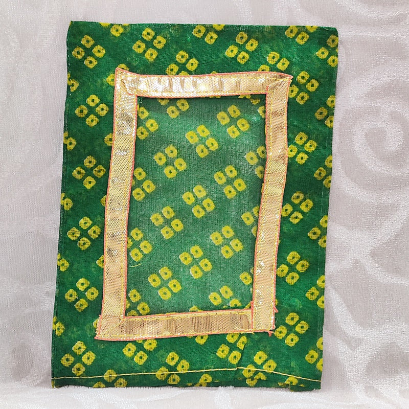 Post Card Size Bandhani Print Cotton Chitraji Vastra