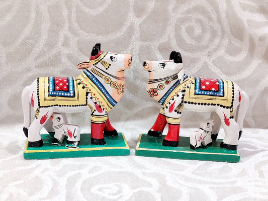 Wooden Cow Pair 4.25"