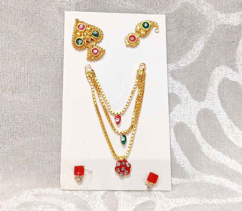 4 Sar V Shape Diamond Malaji Set