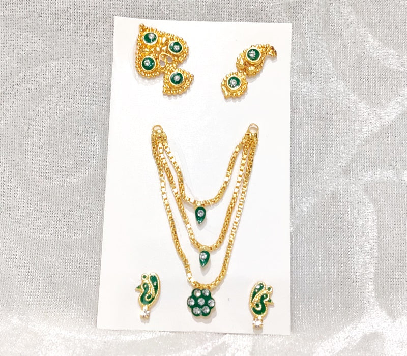 4 Sar V Shape Diamond Malaji Set