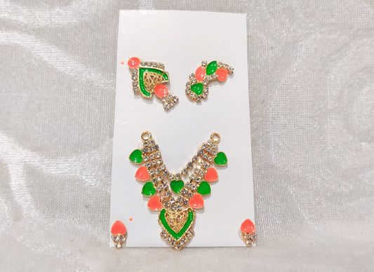 Meenakari Diamond Malaji Set, Small