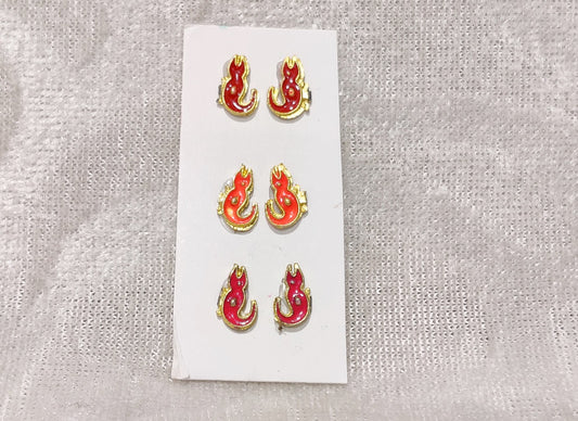 Meenakari Makrakrut Kundal, Set of 3