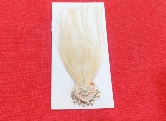 Semi Precious Pagh with White Morpankh Chandrika