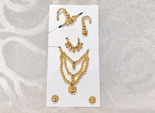 Semi-Precious Complete Golden Malaji Set