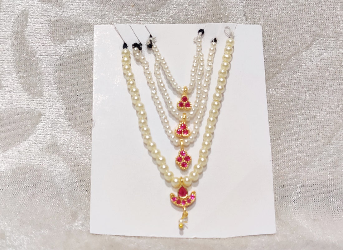 American Diamond Moti Malaji , Set of 4