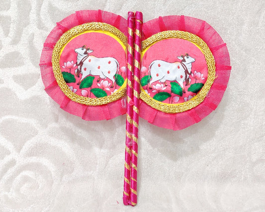 Designer Cow Print Pankha