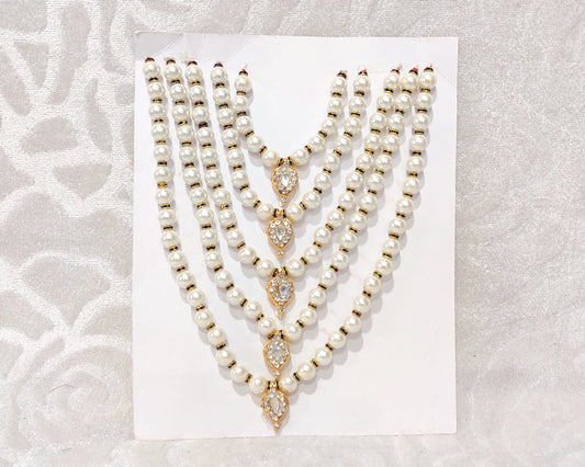 White Moti Gadijimala , Set of 5