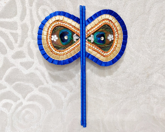 Designer Peacock Feather Pankha