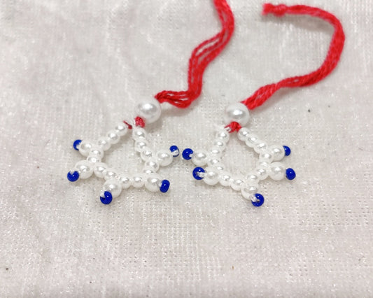 Small Size White Moti Nupur for Lalan Swaroop