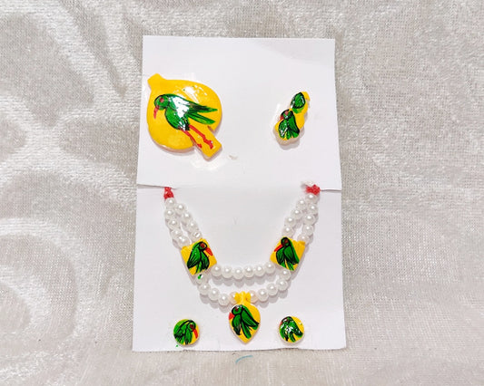 Hand Painted Chhip Moti Malaji Set