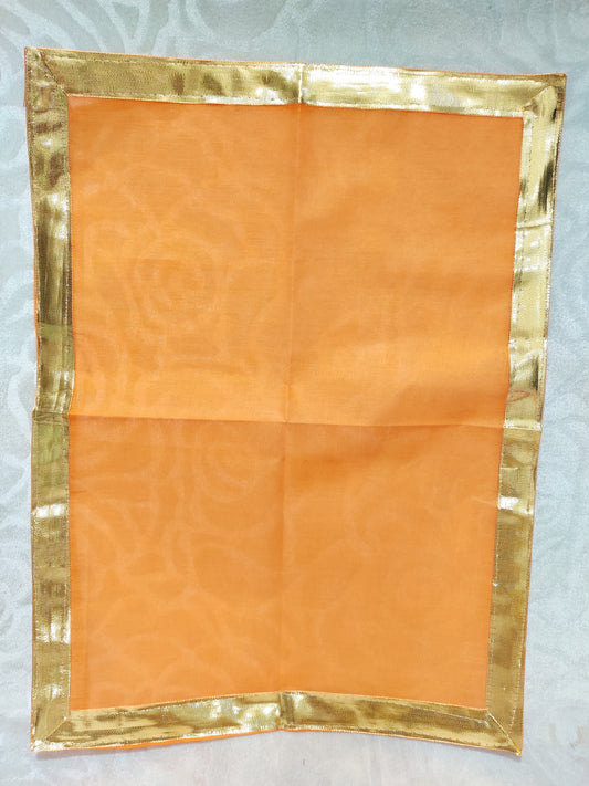 Plain Cotton Pichhawai 03 (Golden lace)