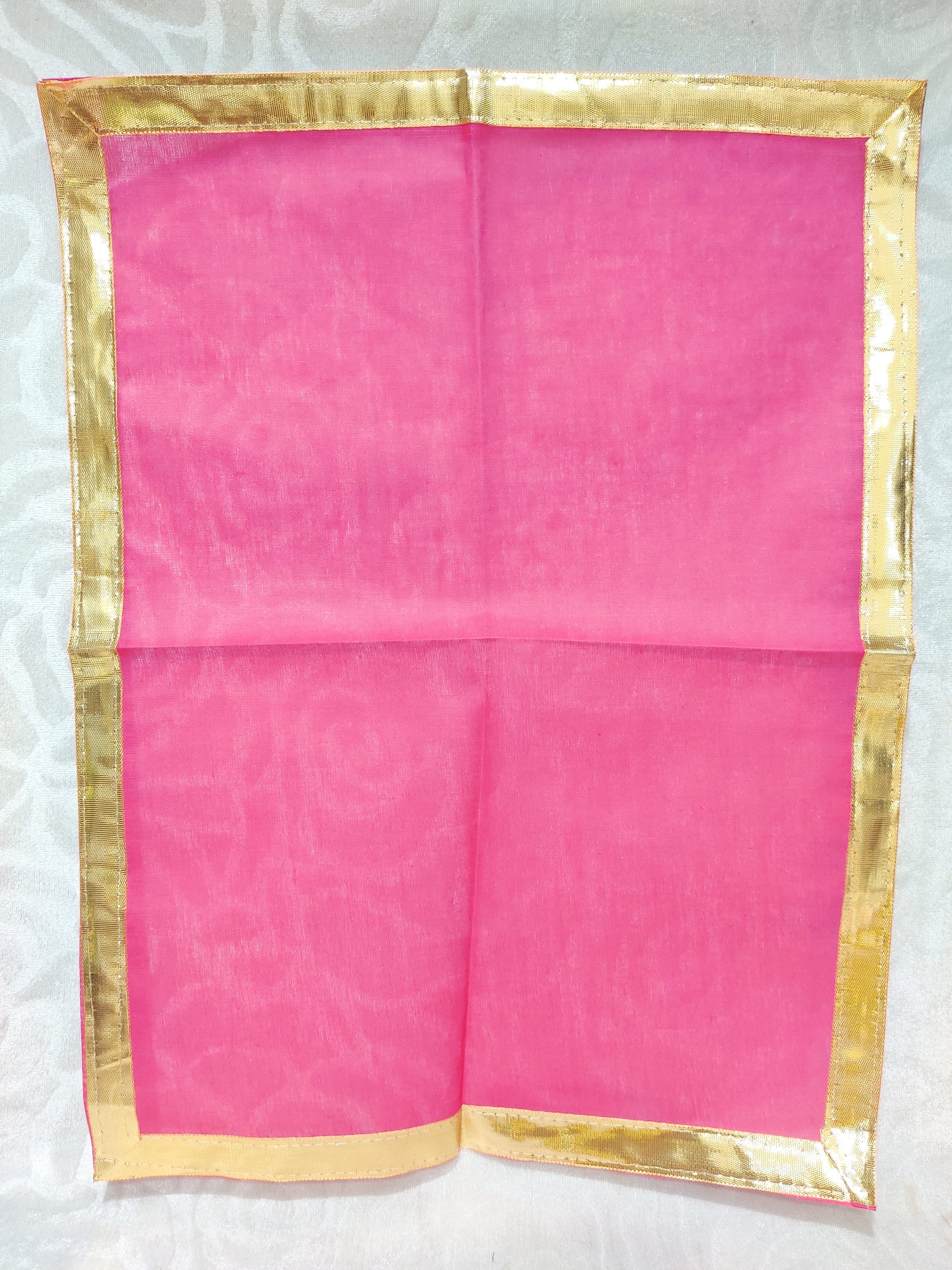 Plain Cotton Pichhawai 03 (Golden lace)