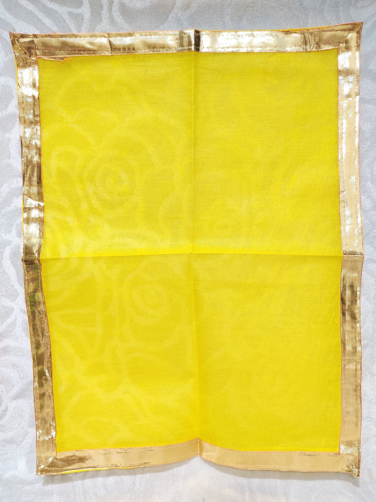 Plain Cotton Pichhawai 03 (Golden lace)
