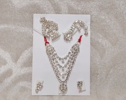 Silver Diamond Malaji Set