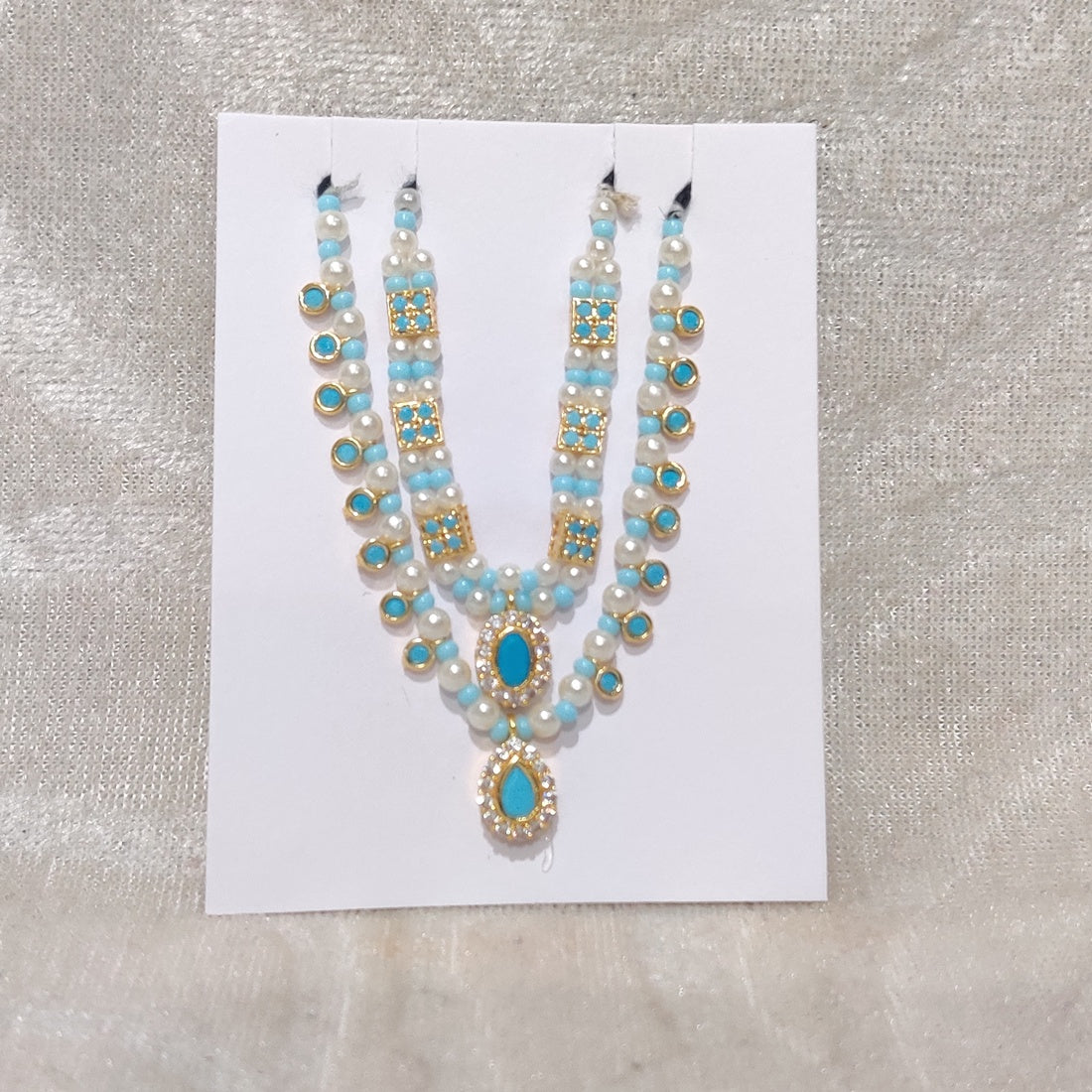 Coloured American Diamond Moti Malaji , Set of 2