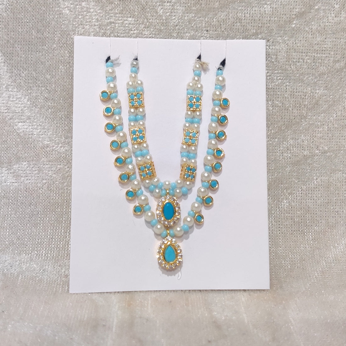 Coloured American Diamond Moti Malaji , Set of 2