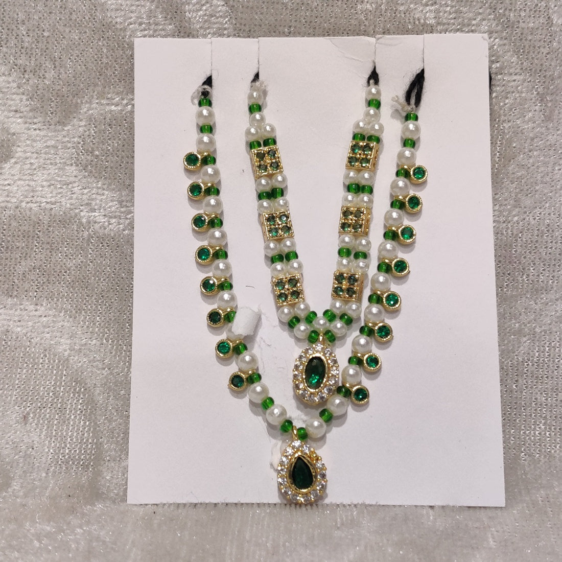Coloured American Diamond Moti Malaji , Set of 2