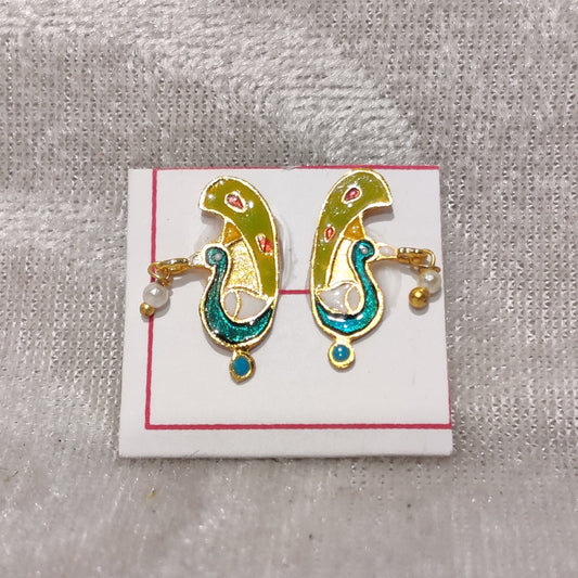 Meenkari Makarakrut Diamond Kundal