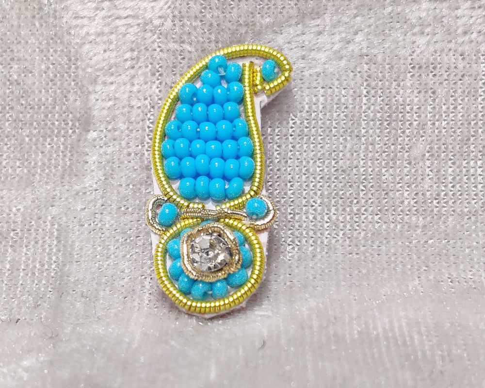 Colored Barik Moti Shishfool