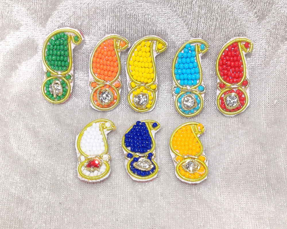 Colored Barik Moti Shishfool