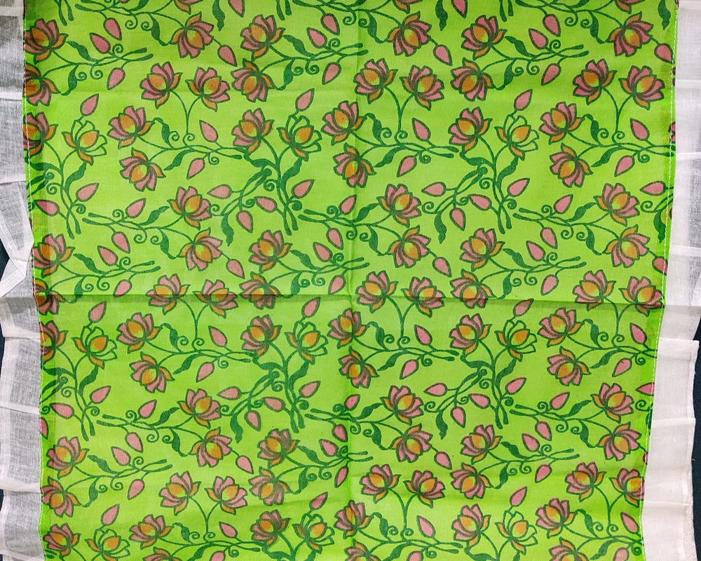 Big  Size Flower Print  Cotton Pichhwai