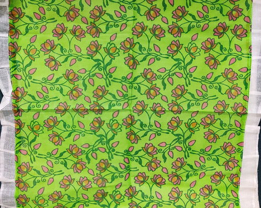 Big  Size Flower Print  Cotton Pichhwai