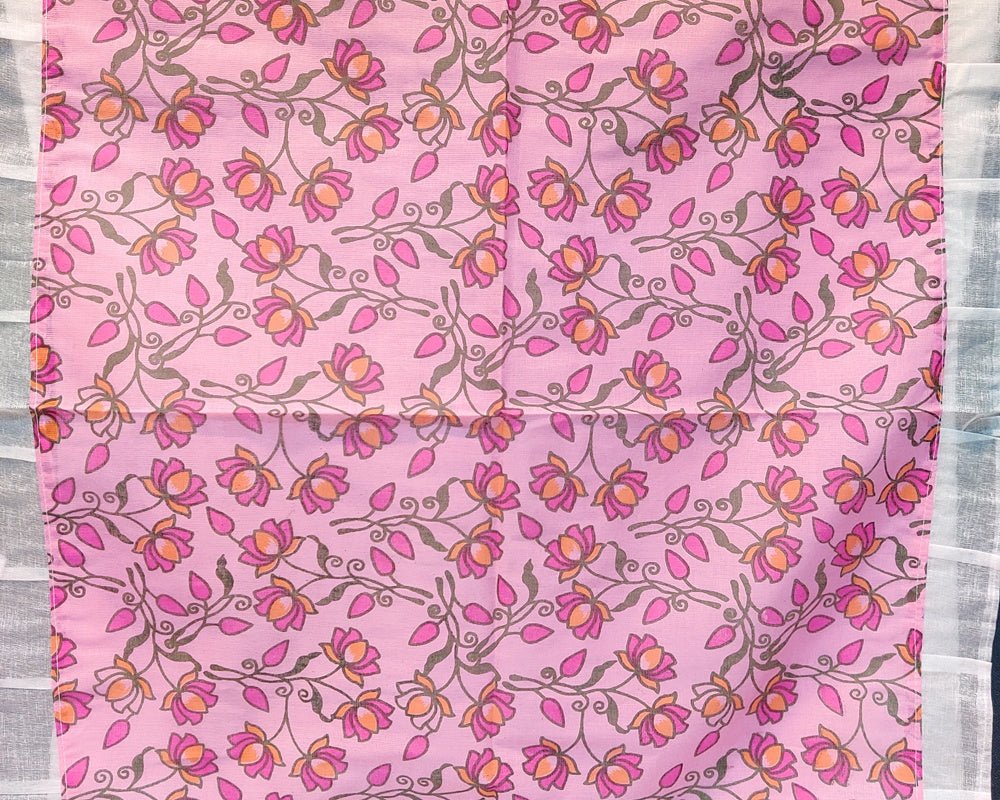 Big  Size Flower Print  Cotton Pichhwai