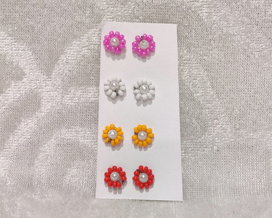 Coloured Moti Kundal, Set of 3