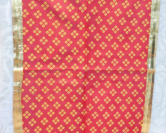 Small Size Bandhani Pichhwai - 01, Red