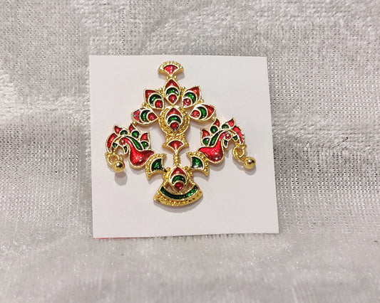 Golden Meenakari Mukut ,