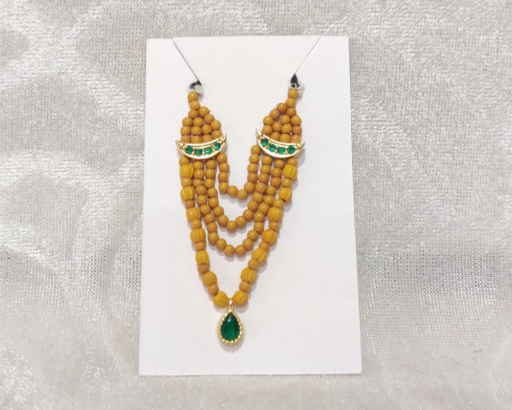 Semi Precious Chandan Ad Pendant Mala