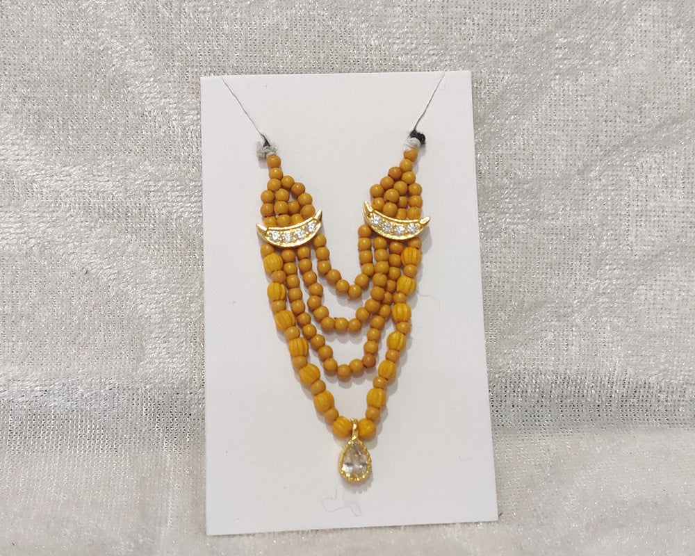 Semi Precious Chandan Ad Pendant Mala