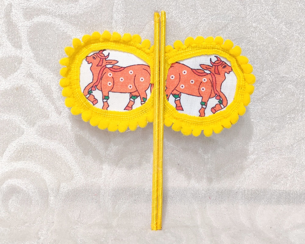 Designer Cow Print Pankha