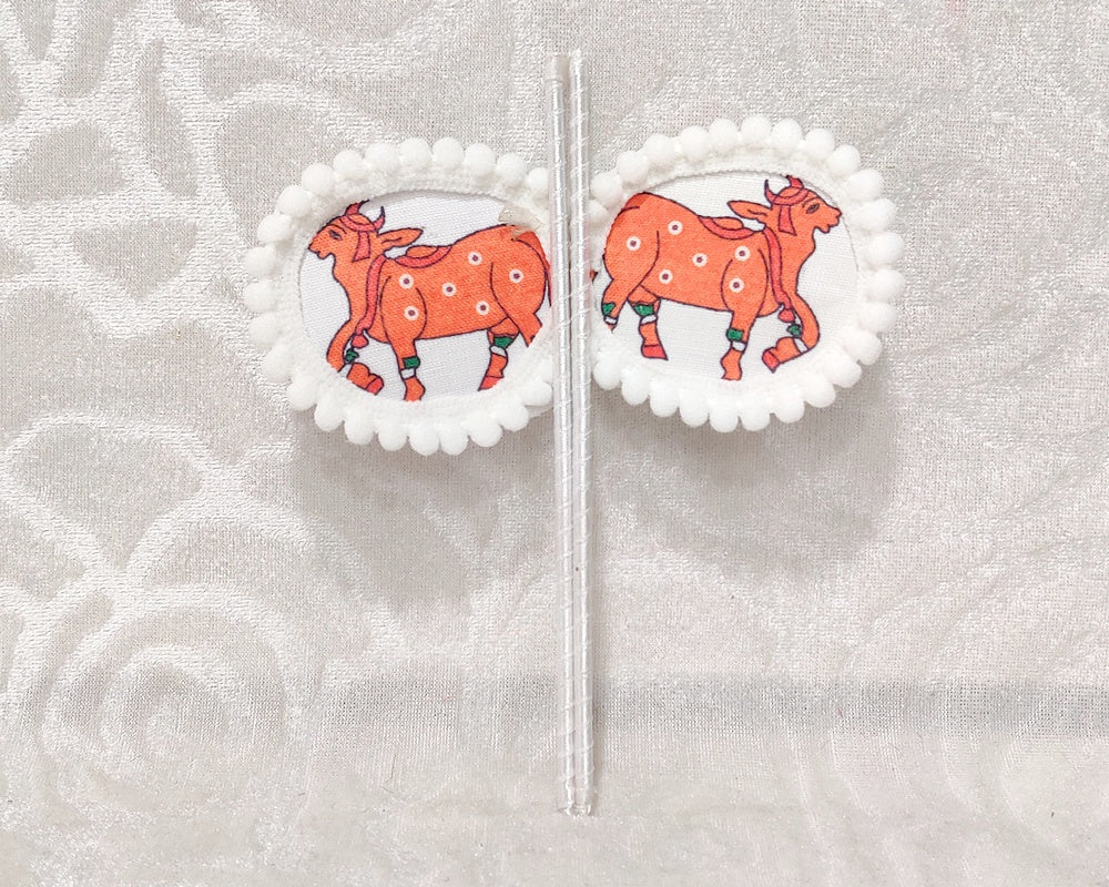 Designer Cow Print Pankha