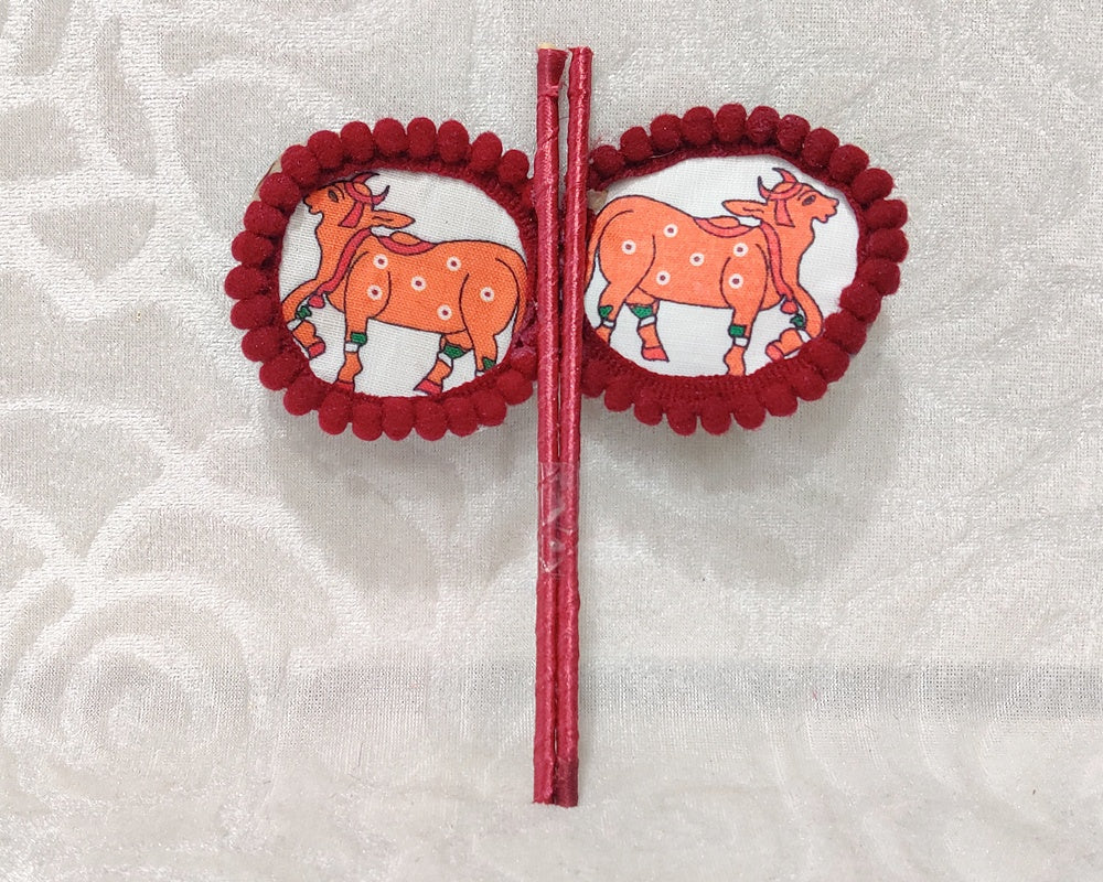 Designer Cow Print Pankha