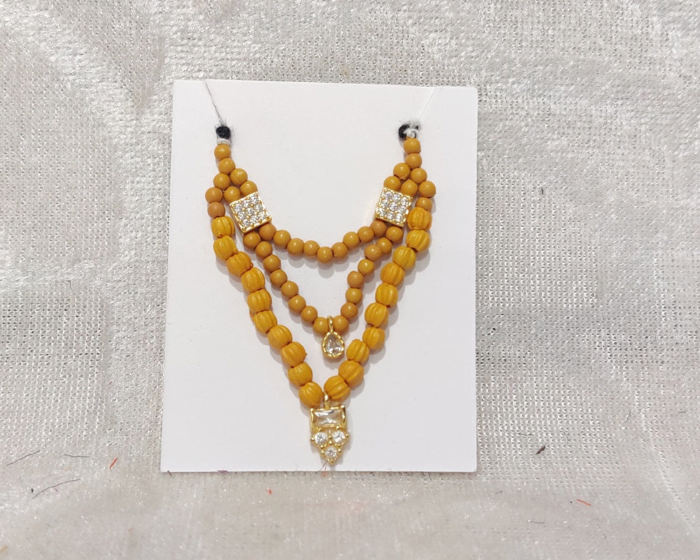 Semi Precious Chandan Ad Pendant Mala