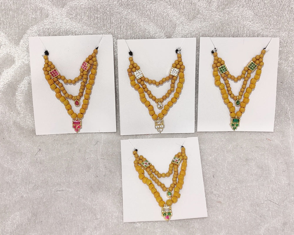 Semi Precious Chandan Ad Pendant Mala