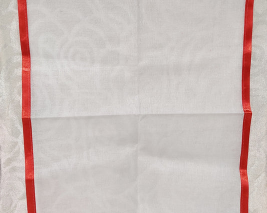 Medium Size White Cotton Pichwai - 02,