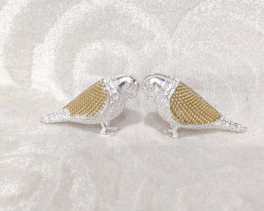 Silver Metal Parrot