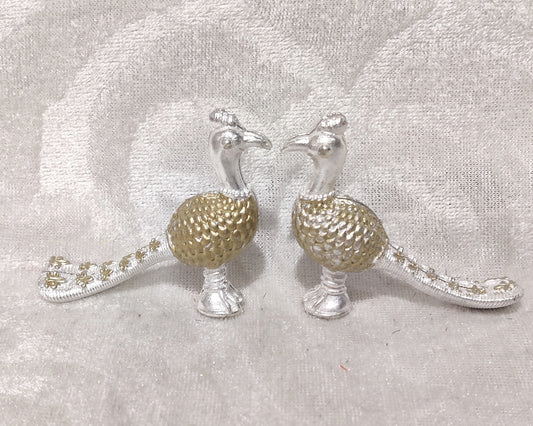 silver Metal Pecock