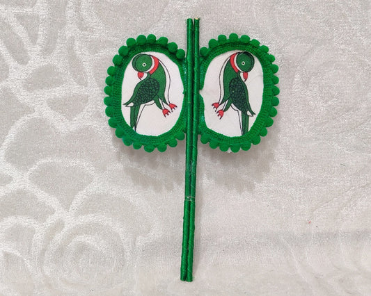 Designer Parrot Print Pankha