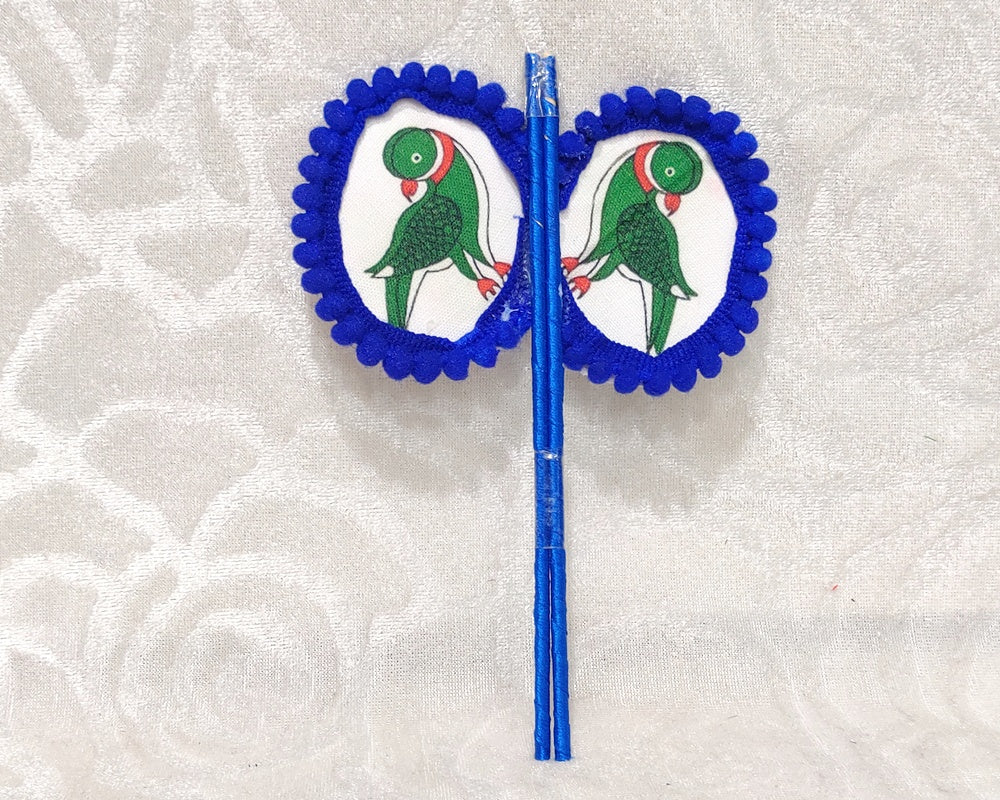Designer Parrot Print Pankha