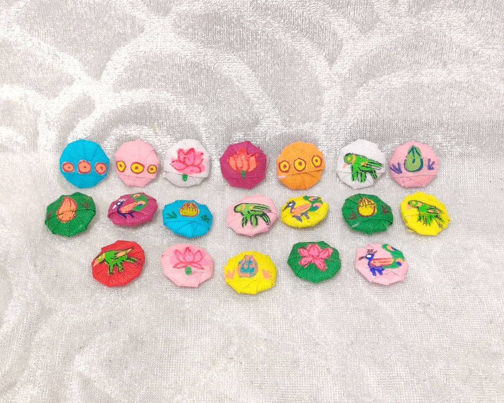 Hand Painted Coloured Cotton Pagh