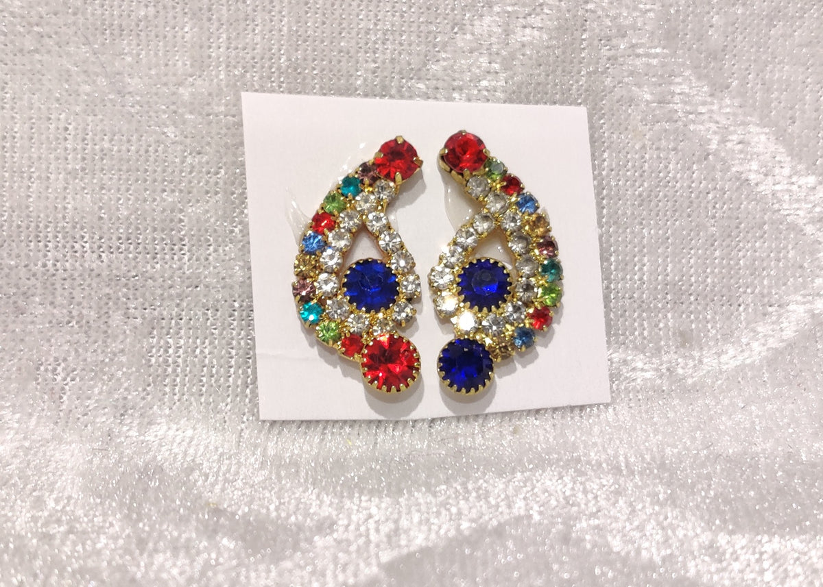 Coloured Diamond Kundal,