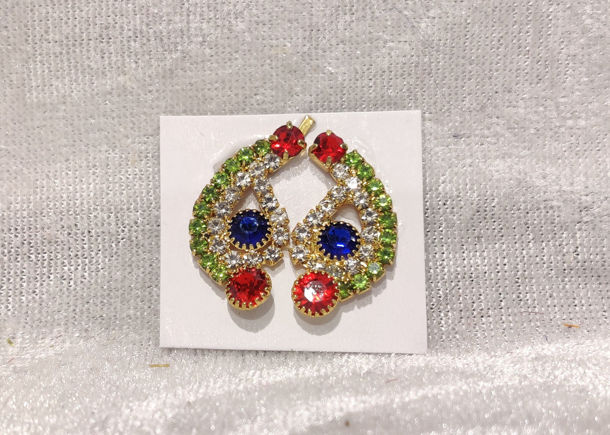 Coloured Diamond Kundal,